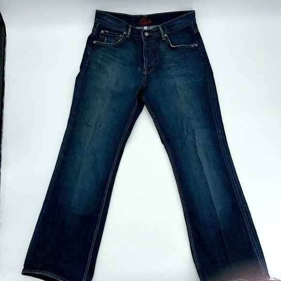 UEC Blue Cult size 32 Midrise bootcut jeans 32x30 button fly - Picture 1 of 6